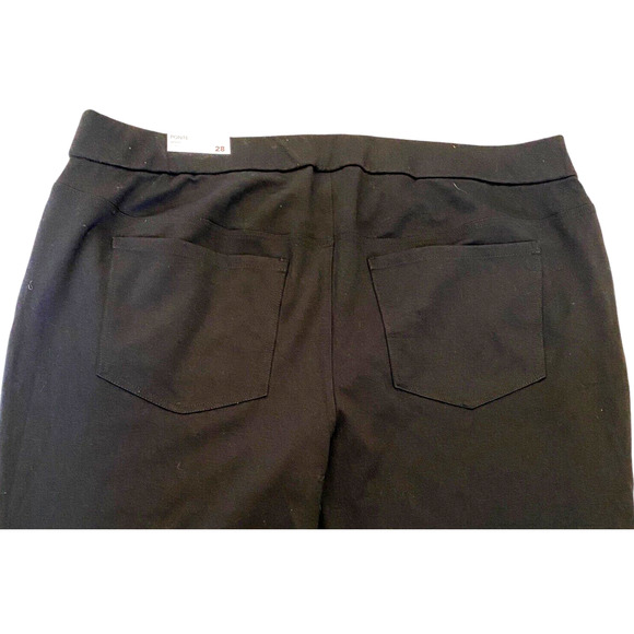 Lane Bryant Plus Size 28P Ponte Boot Cut Pant Black Pull On Career Stretch - Picture 6 of 8